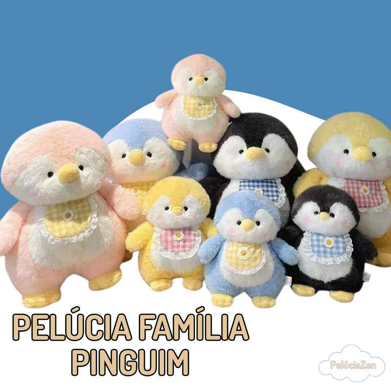 Pelúcia Família Pinguim